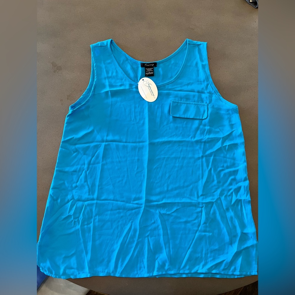NWT Women’s Timing Cerulean Blue Sleeveless Tank, size L